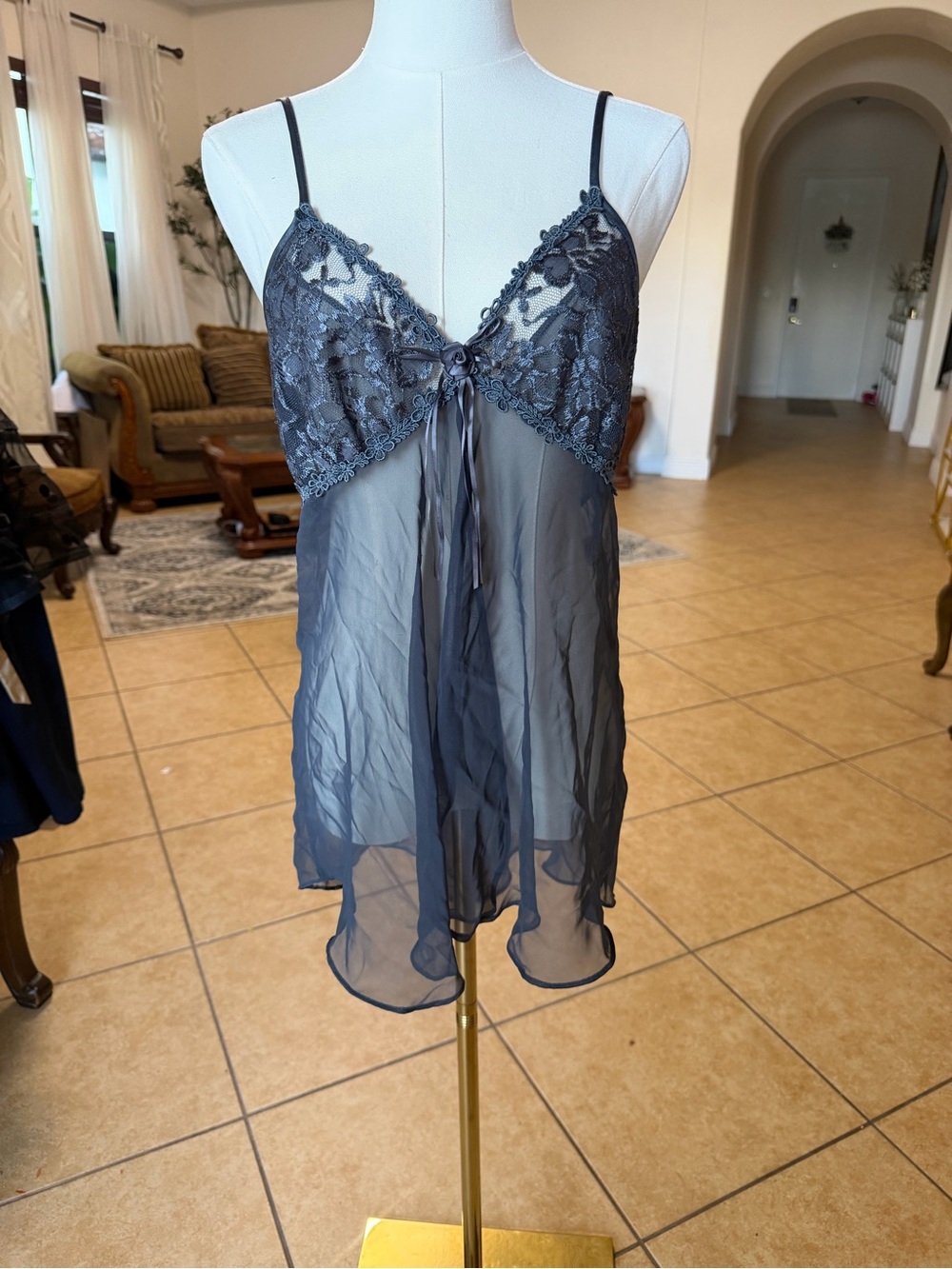 Vintage 90’s Cinema Exoile Sheer lace babydoll slip